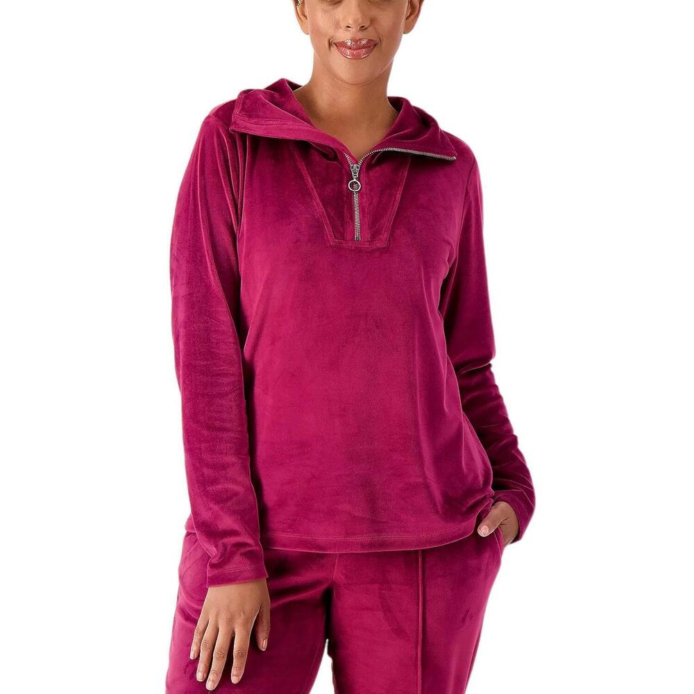 All Worthy Hunter McGrady Knit Cord Quarter Zip Pullover Beet Red - Regular